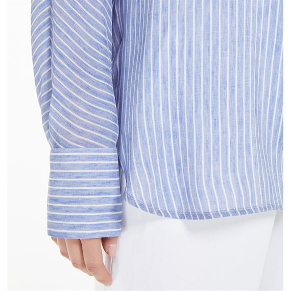Max Mara Studio Dinar Skjorte, Light Blue Stripe 